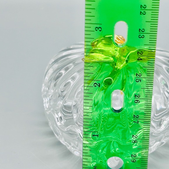 Vintage Italian “Courtenay” Heart Shaped Gold Rose Accented Crystal Trinket Box - Picture 8 of 8